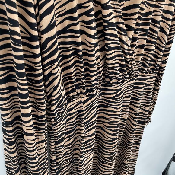 NWT LOFT Long Sleeve Tiger Stripe Bar Back Dress // 6 - Picture 7 of 14